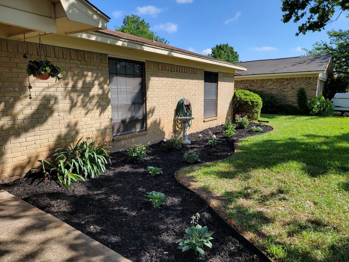 Finished landscape bed
